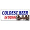 Signmission COLDEST BEER IN TOWN BANNER SIGN on tap selection import brew brewery B-Coldest Beer In Town - alternate 1